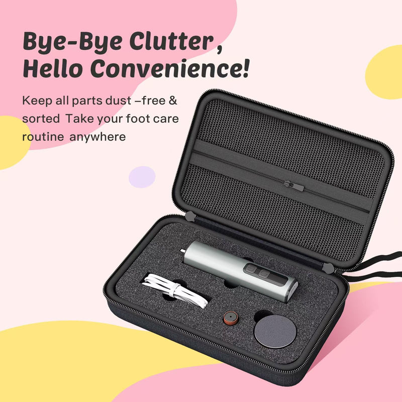 [Australia] - Electric Foot Callus Remover - 9-Speed with Glass Crystal Grinding Disc & Storage Box, 80/120 Grit Sandpapers (20pcs), 10 Nail Heads, Type-C Fast Charge for Dead Skin PurpleÔºàprofessional EditionÔºâ 