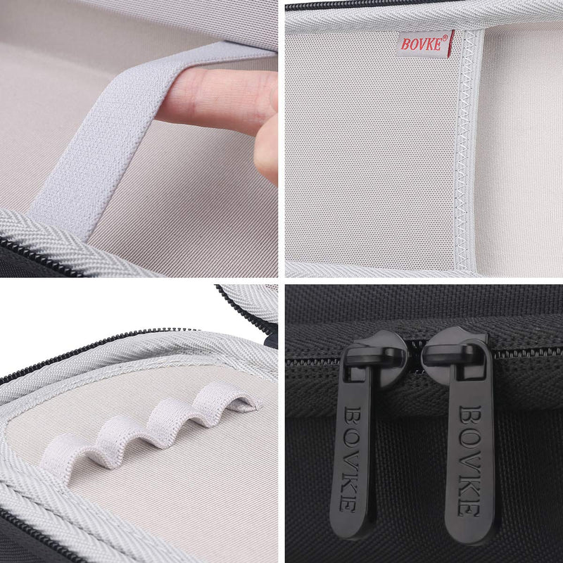 [Australia] - BOVKE Hard Stethoscope Case for 3M Littmann Classic III, Lightweight II S.E, Cardiology IV Diagnostic, MDF Acoustica Deluxe Stethoscopes - Extra Room for Taylor Percussion Hammer and Penlights, Black 