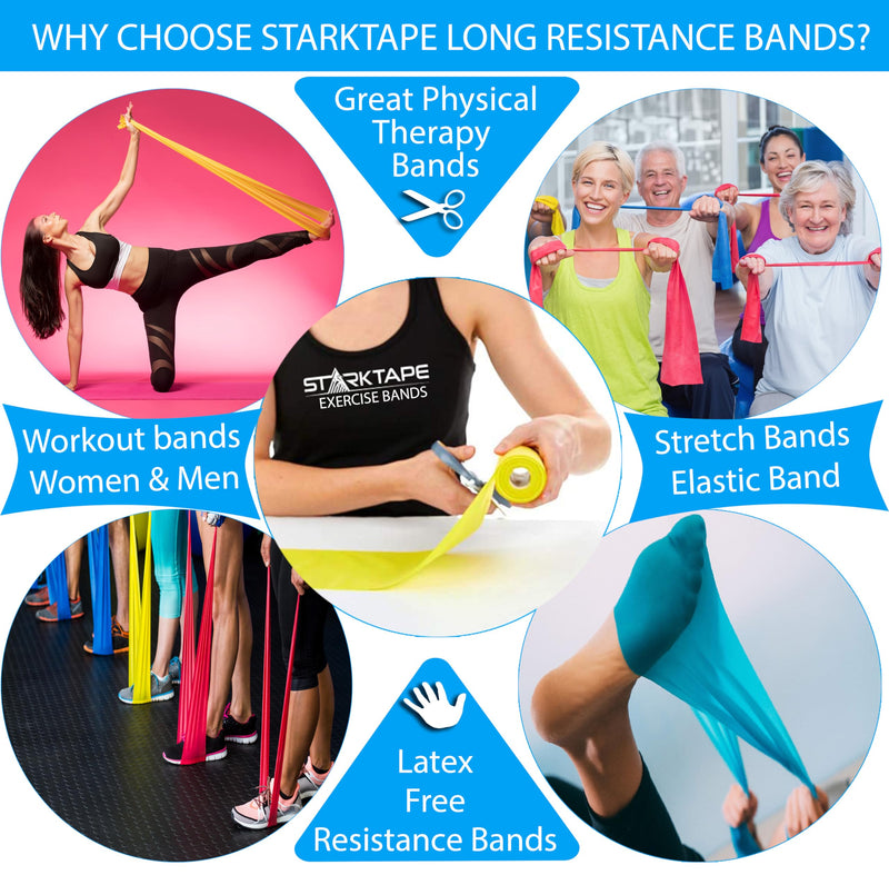 [Australia] - Resistance Bands Professional 8,16, 25, 50 Yards Bulk Rolls. Latex-Free Elastic Physical Therapy Band. No Scent, No Powder - Perfect for Home Exercise, Yoga, Pilates, Gym, Rehab, Workout 8 Yards Yellow - X-Light 