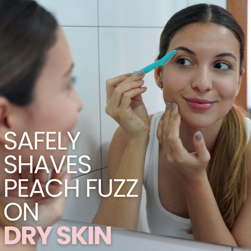 Dermaplane Kit for Women with Dry Skin - Face Shaving Oil and Razor Set - Non Comedogenic, Fragrance Free, Natural and Lightweight by Ouiloe For Dry Skin 4 Fl Oz (Pack of 1)