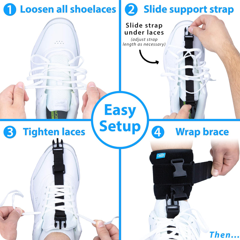 Omeer AFO Foot Drop Brace For Walking With Shoes Provides Adjustable Drop Foot Brace Support For Men Or Women Can Be Worn With the Shoes You Already Own And Can Be Worn On Your Left or Right Leg