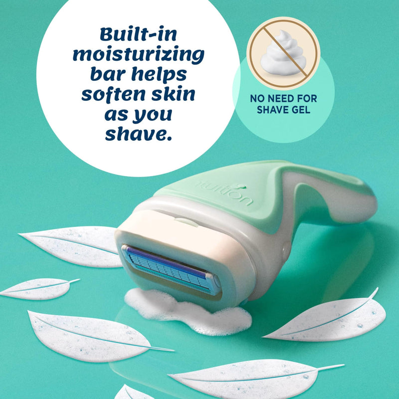 [Australia] - Schick Intuition Razors for Women with Sensitive Skin | 1 Razor & 4 Intuition Razor Blades Refill with Organic Aloe 
