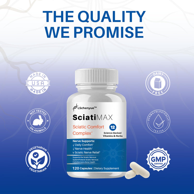 [Australia] - Sciatica Nerve Pain Relie, Botanical Extracts, Carefully Selected Ingredients, Premium Quality ‚Äì 120 Capsulesf 