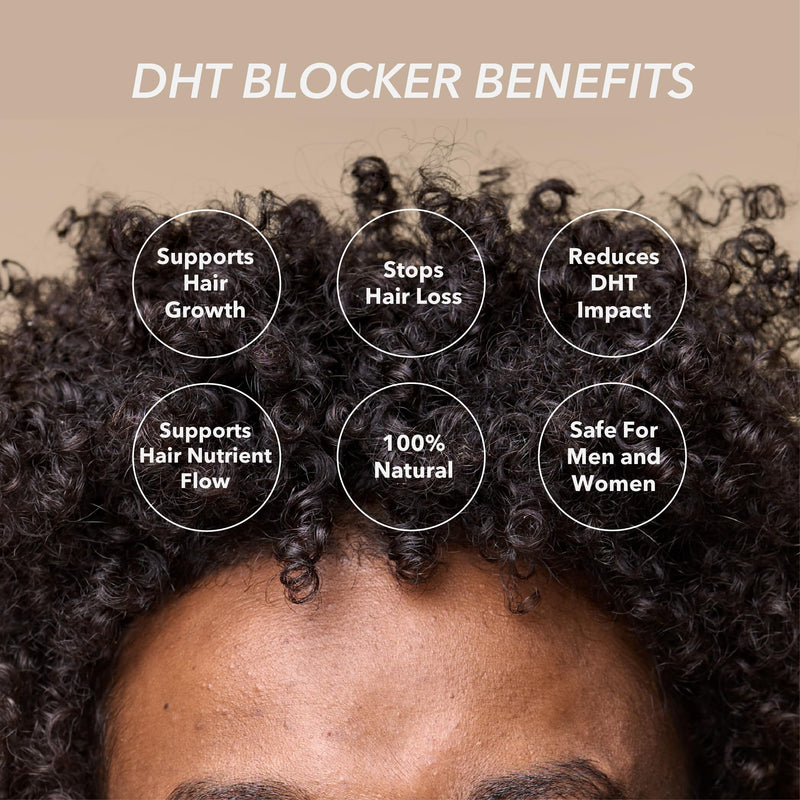 DHT Blocker Supplement for Men & Women – Hair ReGrowth Vitamins, Vegan & Gluten-Free Formula for Hair Loss Treatment Men, Saw Palmetto, Stinging Nettle, Green Tea, Pygeum Bark & Pumpkin Seed 60 Count (Pack of 1)