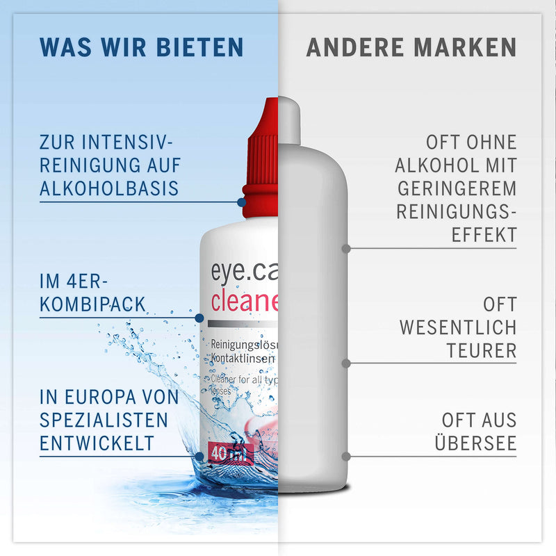 [Australia] - eye.care Cleaner lens cleaner for hard and soft contact lenses - alcohol-based - premium lens fluid for additional intensive cleaning of all contact lenses 40ml 