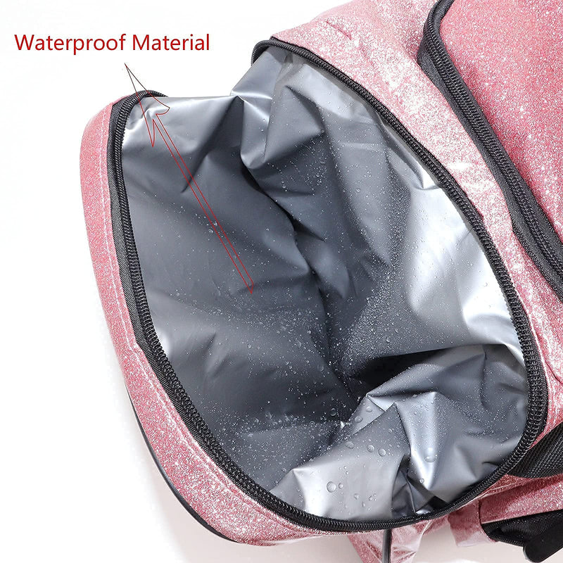 Spennanight Bag Reinforced Portable Wap Loading Glitter Duffle Bag Gym Travel Bags Luggage Overnight Bag for Women Pink