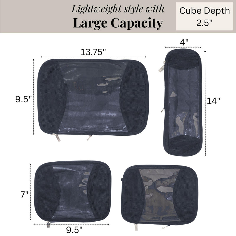 Baggallini Compression Cube 4-piece Set One Size French Navy