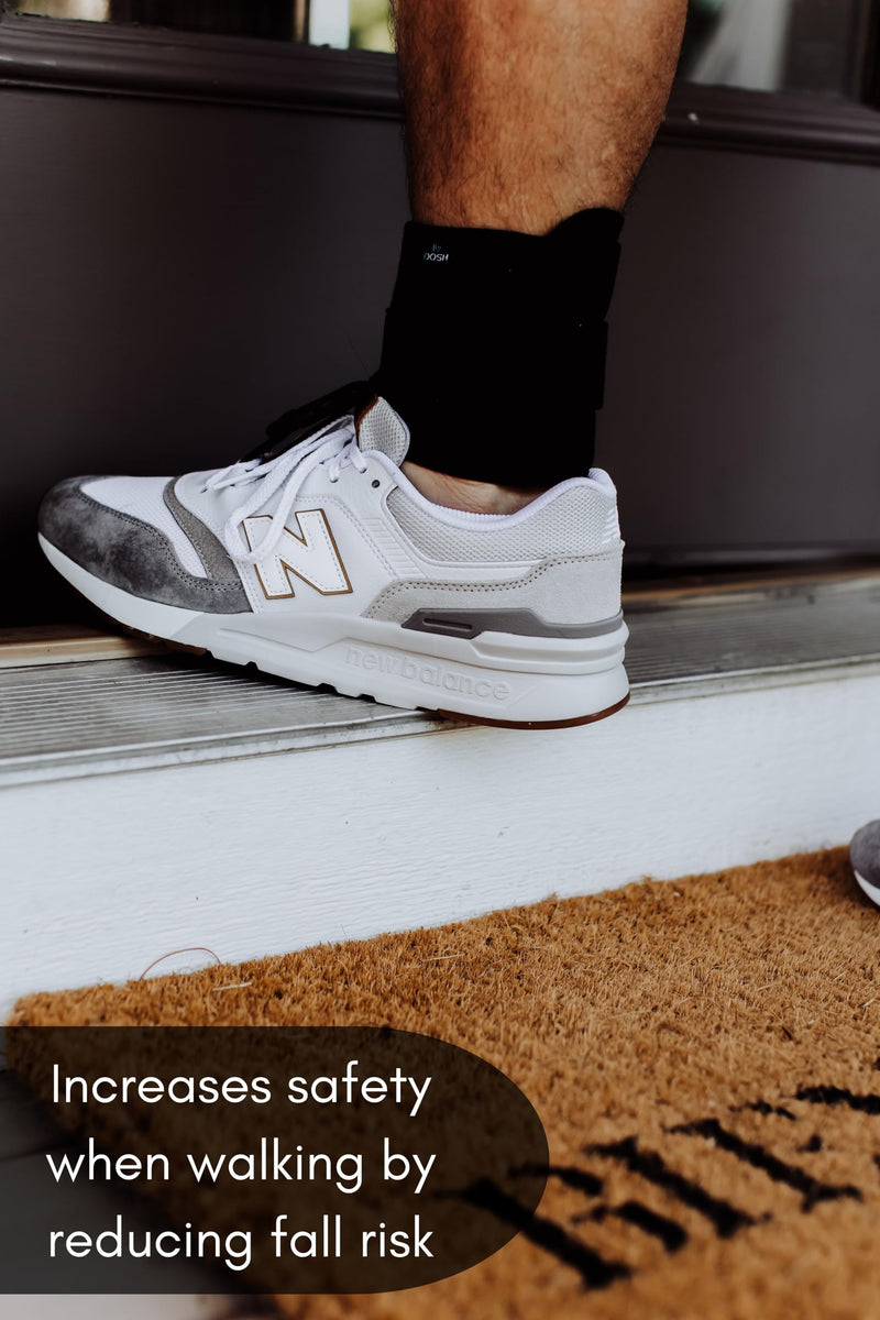 [Australia] - AFO Foot Drop Brace - Drop Foot Brace for Walking - AFO - Unisex (Black) Black 