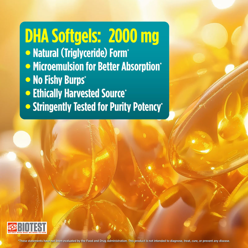 [Australia] - Biotest Flameout DHA-Rich Fish Oil - 4200 mg Omega-3 - Pharmaceutical Grade DHA & EPA - 90 Softgels (30 Day Supply) 90 Count (Pack of 1) 