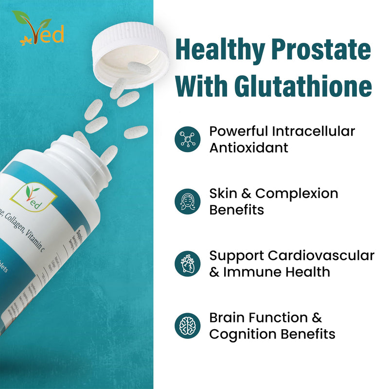 VED Reduced L-Glutathione, Collage, Vitamin C Tablets | 1000mg x 90 Tablets