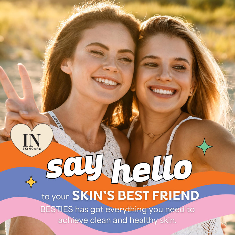 InstaNatural BESTIES Gel Moisturizer: Gentle Skincare for Teens | Moisturizing Face Cream, Vitamin C, Hyaluronic Acid, and Niacinamide, for Hydration & Even Skintone, Simple Skincare for Kids Fresh Citrus Step 4: Moisturizer