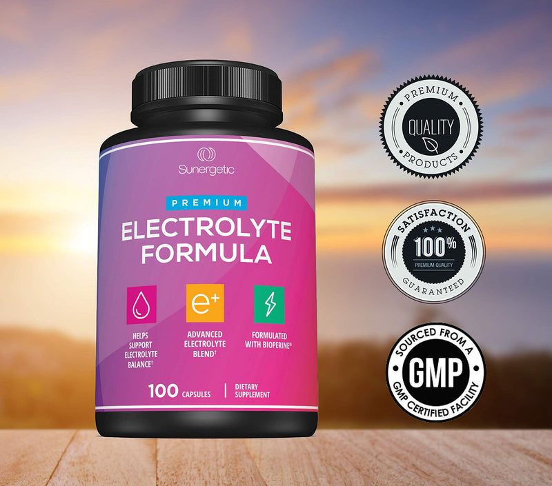 [Australia] - Premium Electrolyte Capsules – Support for Keto, Low Carb, Rehydration & Recovery - Electrolyte Replacement Tablets – Includes Electrolyte Salts, Magnesium, Sodium, Potassium – 100 Capsules 