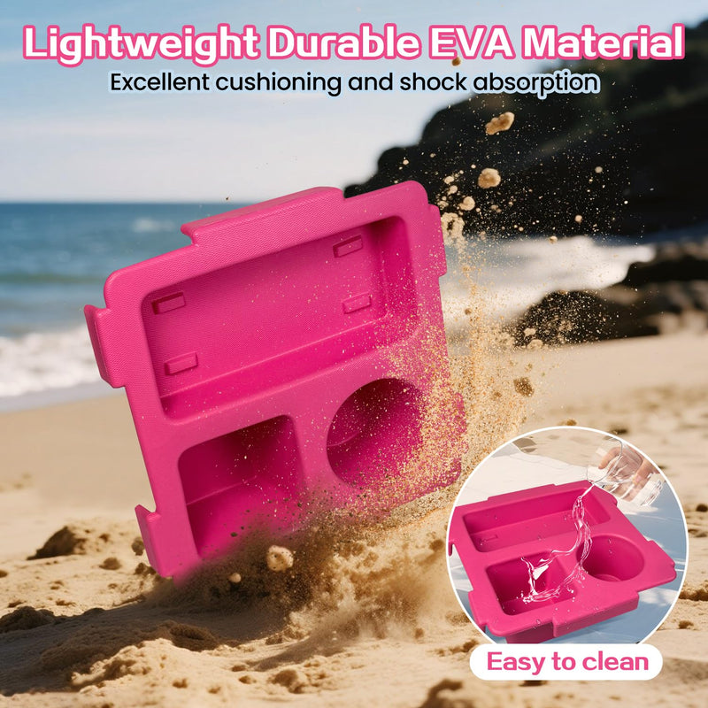 XYFuuee Replacement Strap Wrap& Top Cup Holder Tray for Bogg Bag, Must Have Beach Rubber Tote Bag Accessories, Adjustable Crossbody Shoulder Long Straps, Instant Table, Free Your Hand