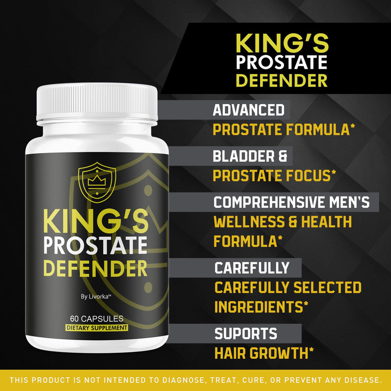 (2 Pack) Kings Prostate Defender Capsules - Official Kings ProstateDefender Pills Advanced Supplement Support, All Natural Formula for Overall Health & Wellness Reviews, 120 Capsules for 2 Months