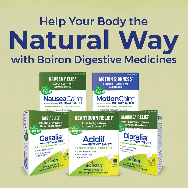 Boiron Diaralia On The Go for Diarrhea Relief, Gas, Bloating, Intestinal Pain, and Traveler's Diarrhea - 2 Count (160 Pellets)