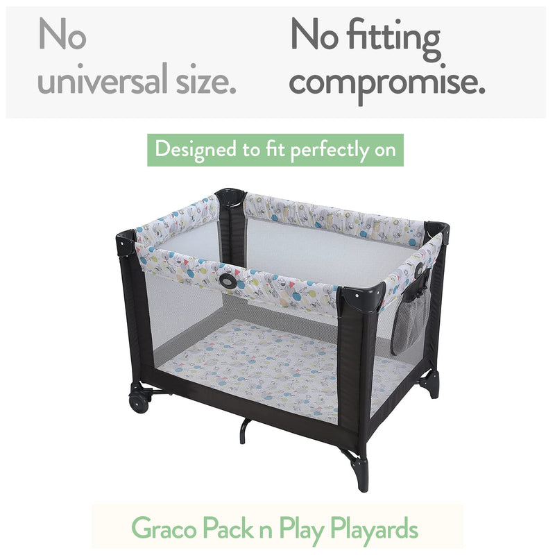 [Australia] - Pack and Play Sheets Fitted – Compatible with Graco Pack n Play Playard Crib and Other 27 x 39 Inch Playpen Mattress – Snuggly Soft 100% Jersey Cotton – Light + Dark Sage Green – 2 Pack for Graco Pack n Play Playards 