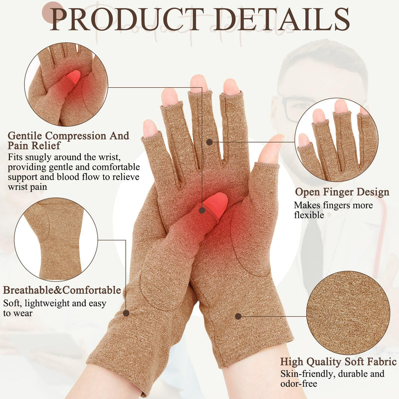 12 Pairs Arthritis Compression Gloves Relieve Carpal Tunnel Pain Arthritis Pain Relief Gloves for Women Men Rheumatoid Tendonitis Osteoarthritis Swelling