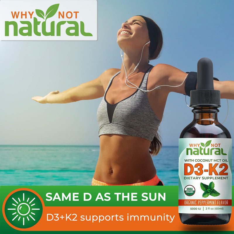 Why Not Natural Vitamin B Complex and Organic Vitamin D3K2 Liquid Drops