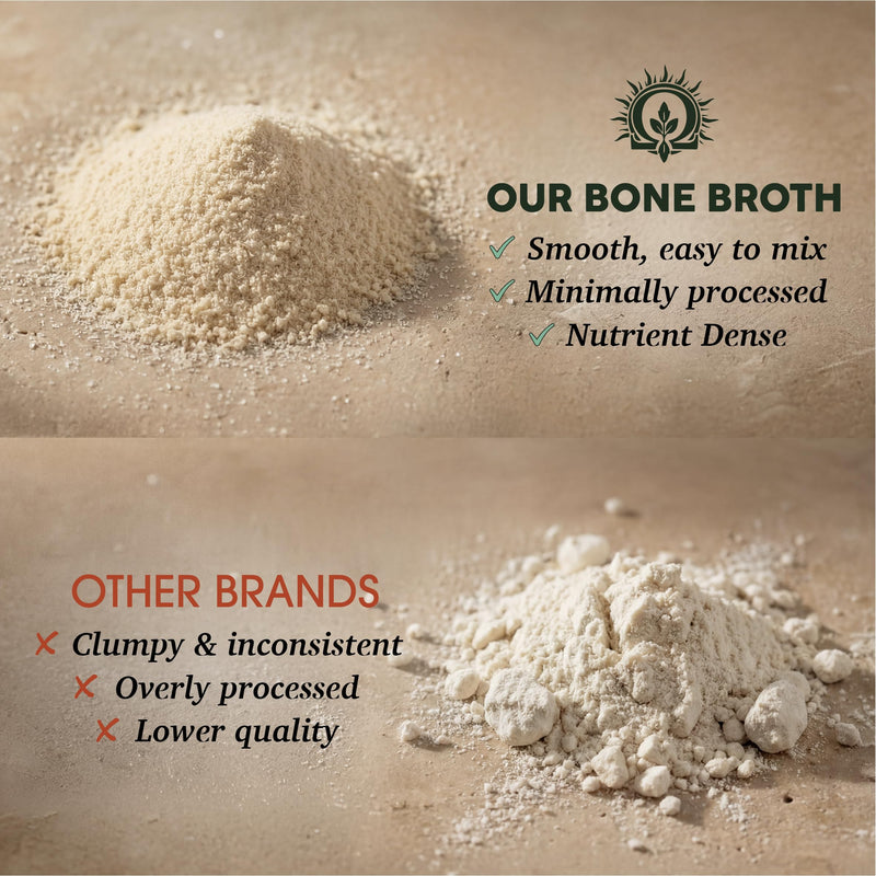 Beef Bone Broth Powder - 500g - Grass Fed EU Origin - Bone Broth Collagen Protein Powder - Muscle Growth, Bone Health and Skin Quality