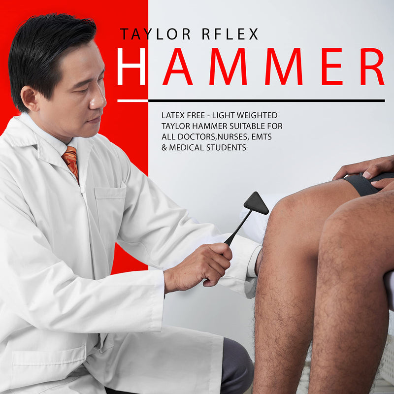 [Australia] - ASA TECHMED Goniometer Physical Therapy Complete Set W/Bonus Reflex Hammer Including 12,8,6 Inches Goni's Plus Two Bonus Measuring Tapes. Occupational Therapy Too 