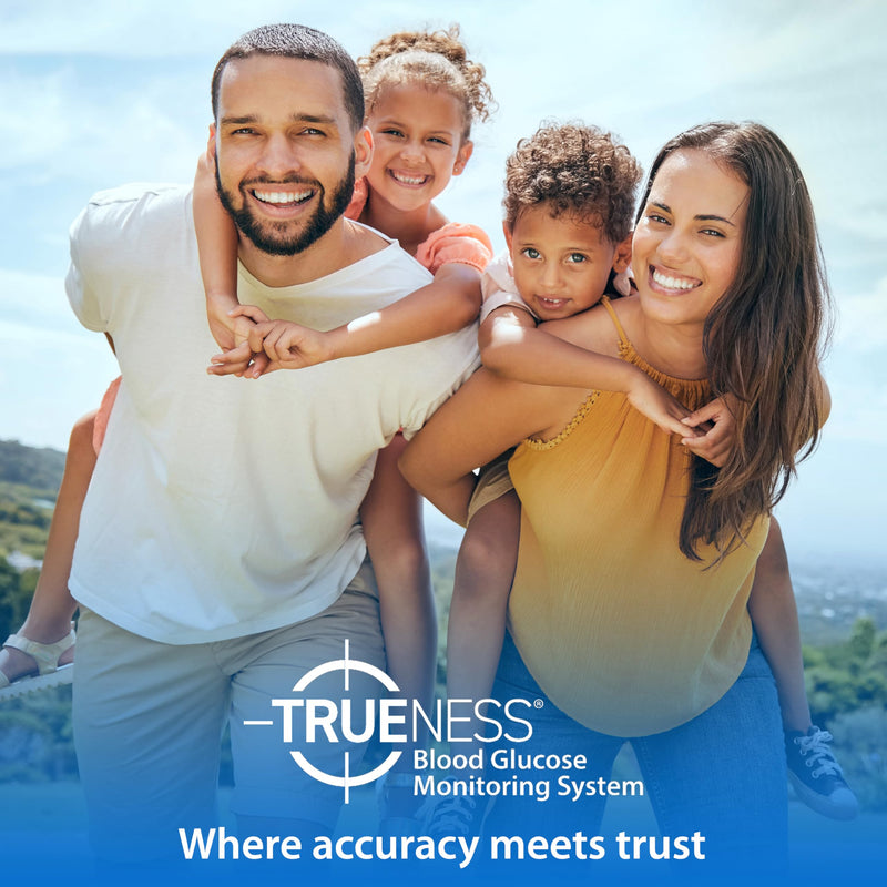 [Australia] - TRUENESS Blood Glucose Test Strips - Diabetic Blood Sugar Test Strips - Compatible with TRUENESS Meters for Accurate Diabetes Monitoring - 50 Count (4 Pack) 50 Count (Pack of 4) 