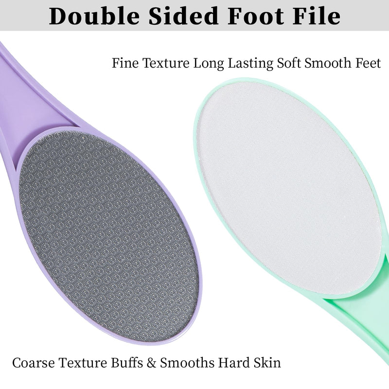 [Australia] - 3 Pack Nano Glass Foot File Callus Remover for Feet, Double Sided Foot Scrubber, Dead Skin Remover, Hygienic Pedicure Tool, Hair Eraser for Softer and Smoother Feet and Hands,Green Blue Purple Green Blue Purple 