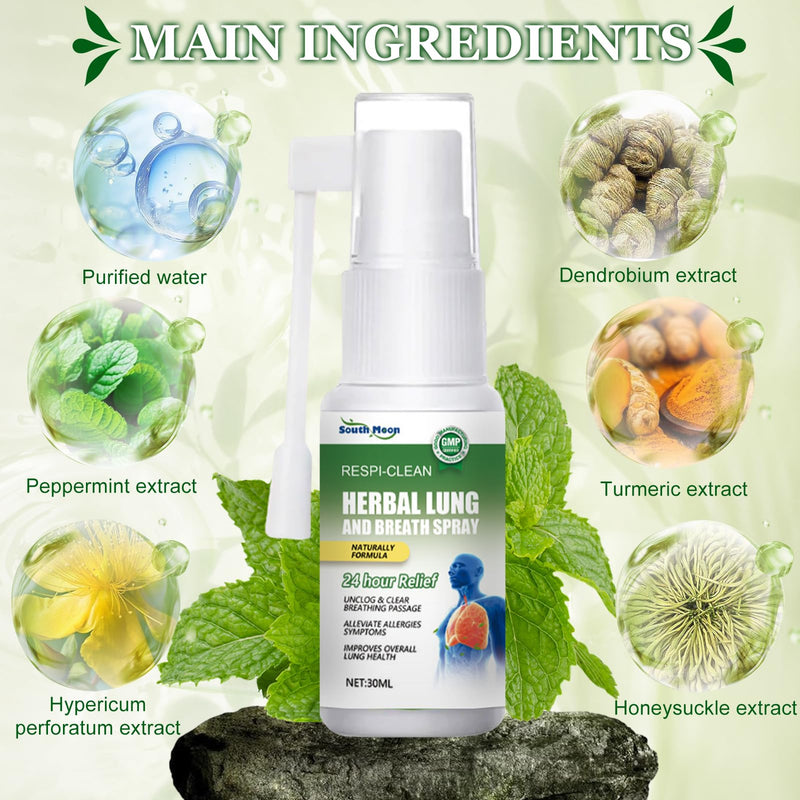 [Australia] - Herbal Lung Spray Pack of 3, Lung Cleansing Spray, Respiratory Herbal Lung Cleansing Spray, Herbal Lung Cleansing Spray, Suitable for Daily Use 