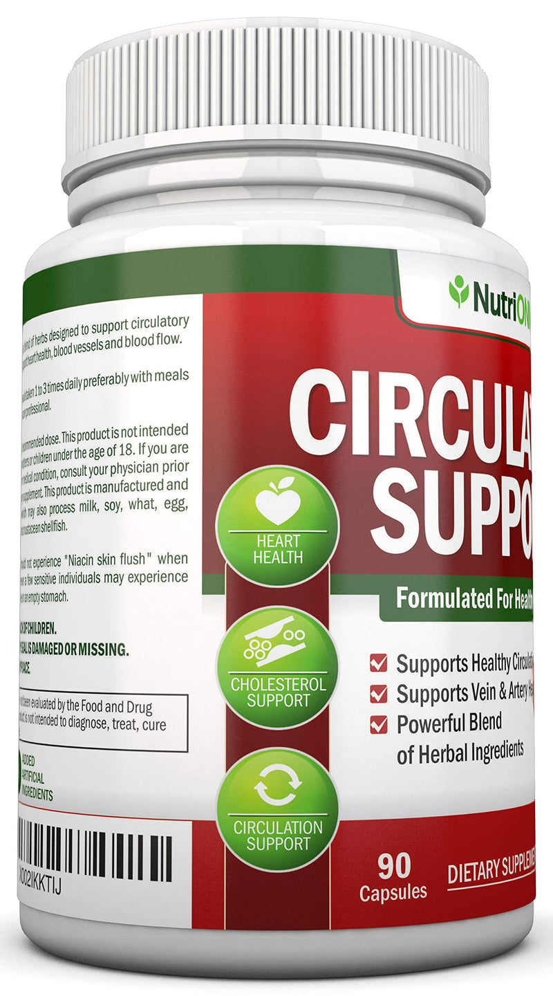 [Australia] - Blood Circulation Support - All Herbal Supplement For Healthy Blood Flow, Arteries & Veins - Promotes Leg Comfort - With Hawthorn, Niacin, L-Arginine, Butcher’s Broom, Cayenne Pepper, Horse Chestnut 