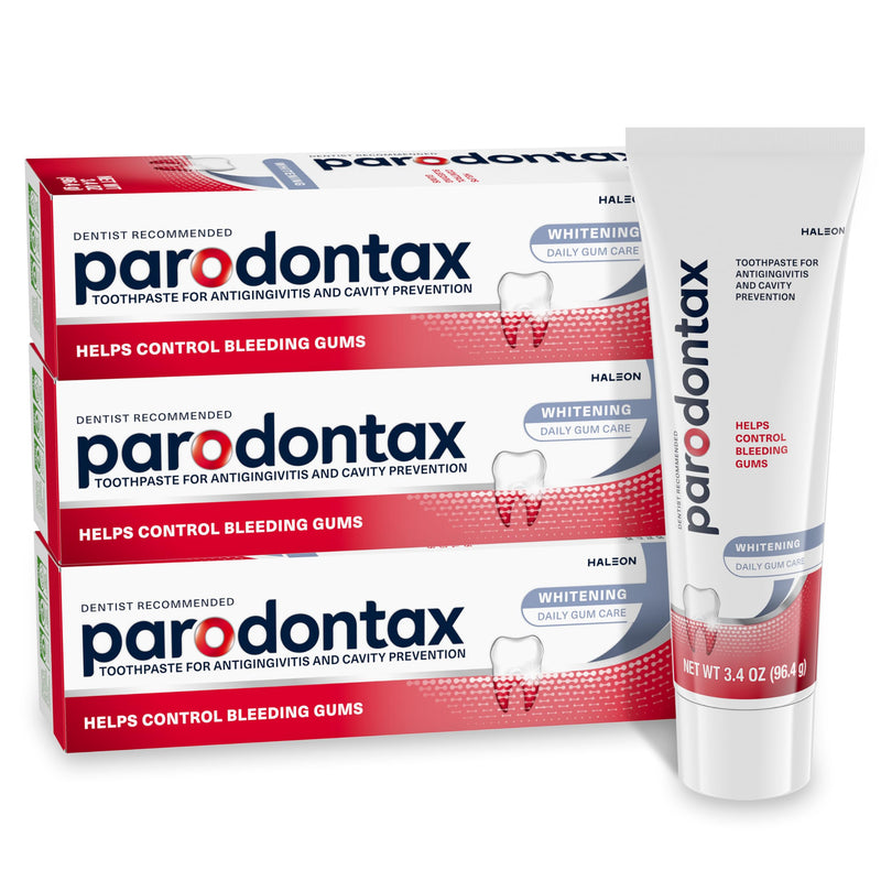 [Australia] - Parodontax Teeth Whitening Toothpaste To Help Bleeding Gums, Gum Toothpaste For Gum Health, 3.4 Oz x 3 