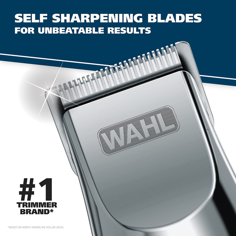 [Australia] - Wahl Groomsman Rechargeable Beard Trimmer kit for Mustaches, Nose Hair, and Light Detailing and Grooming with Bonus Wet/Dry Battery Nose Trimmer – Model 5622v 