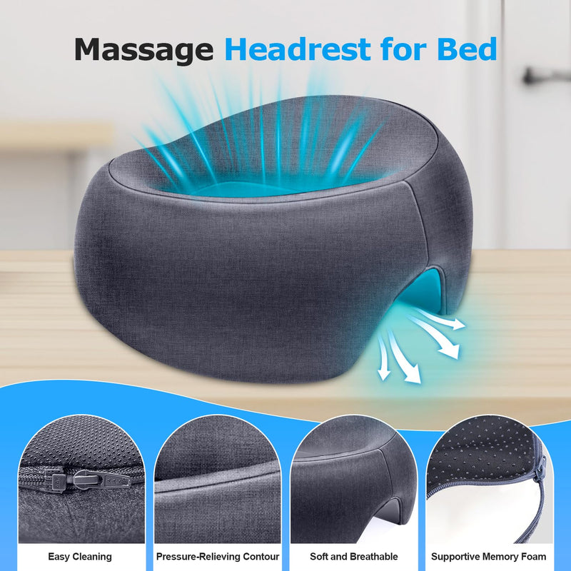 Face Down Pillows for Massage Table, Massage Headrest for Bed, Face Cradle for Spa, BBL Pillow After Surgery Post Eye Surgery Recovery & Vitrectomy Recovery Equipment Removable Cover DarkGrey