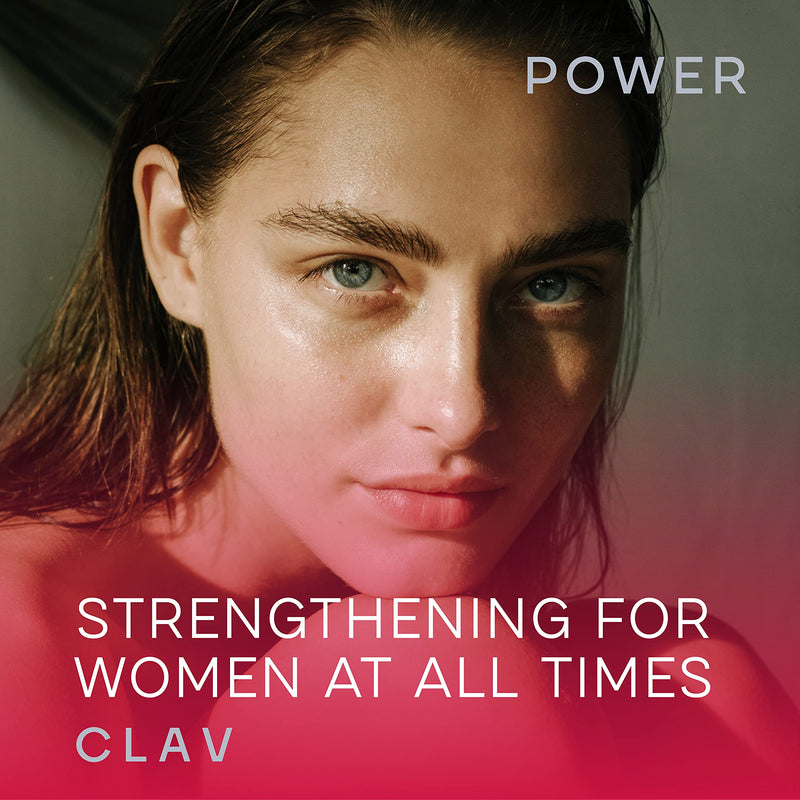 CLAV N°22 Power for Women with Wild Yam, Maca, Vitex Agnus-Castus & Siberian Rhubarb + Iron, B12 & Folic Acid - 120 Vegan Capsules - 60 Days Supply - Vegan