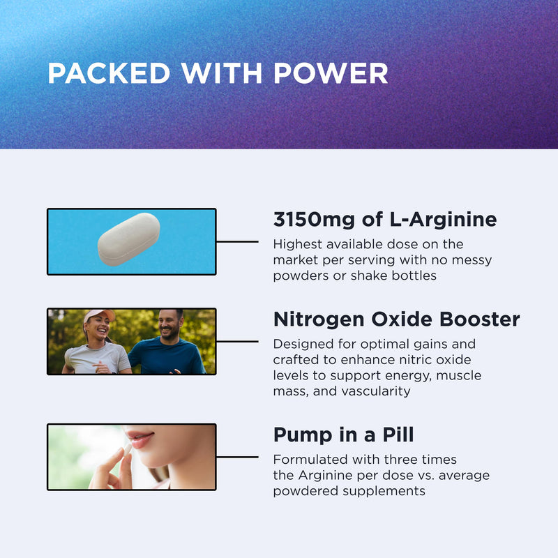 [Australia] - Dr. Emil - L Arginine (3150mg) Highest Capsule Dose - Nitric Oxide Supplement for Vascularity, Endurance and Heart Health (AAKG and HCL) - 90 Tablets 