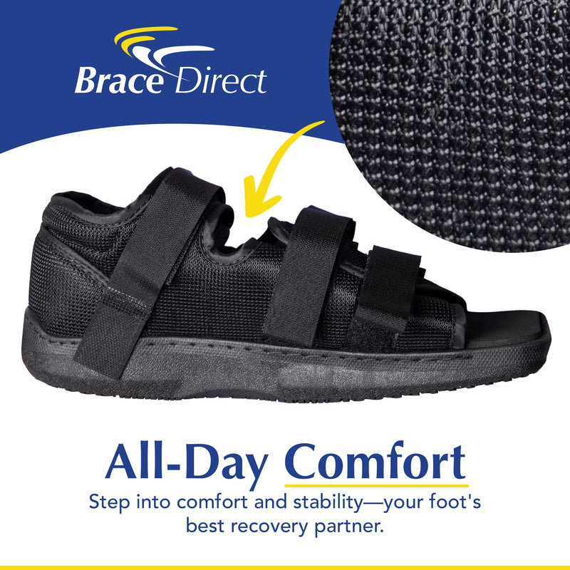 [Australia] - Brace Direct Post-Op Shoe - Adjustable Orthopedic Walking Shoe for Broken Foot & Toe, Stress Fractures, Bunions, Post-Surgery Recovery, Left or Right Foot, Women M (US Shoe Size 7.5-8.5/24.5 cm) Womens Medium (Pack of 1) 