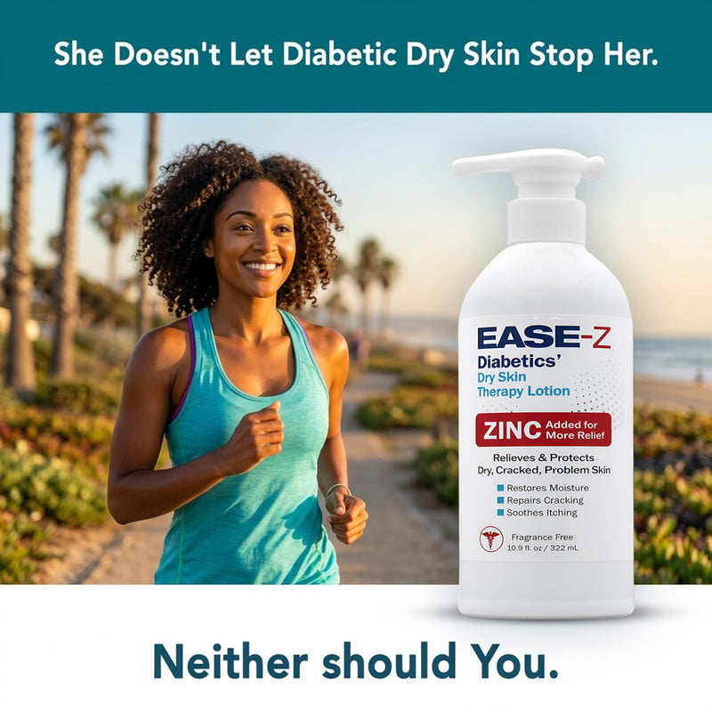 Diabetic Lotion for Dry Skin. Clinically Proven ingredients and ZINC relieve dryness, reduce redness, and calm itching. With Shea Butter. Fast-Acting, Long-Lasting. 10.9 oz 10.9 Fl Oz (Pack of 1)