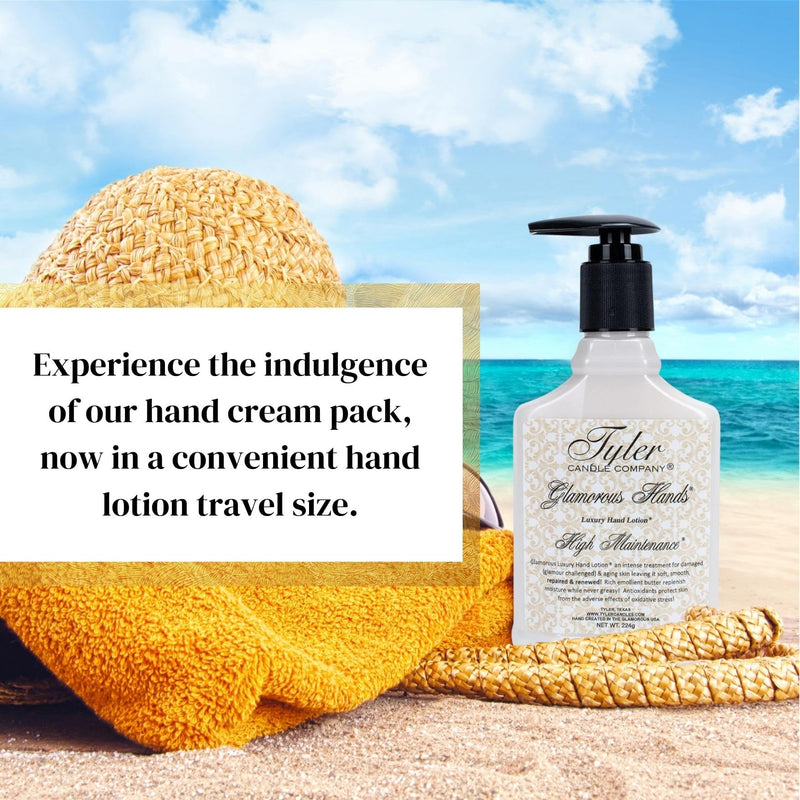 [Australia] - Worldwide Nutrition Bundle: Tyler High Maintenance Hand Lotion - Scented and Small Hand Cream For Dry Hands - 8 Oz Travel Size Luxury Hand Moisturizer and Multi-Purpose Key Chain 8 Fl Oz (Pack of 1) 