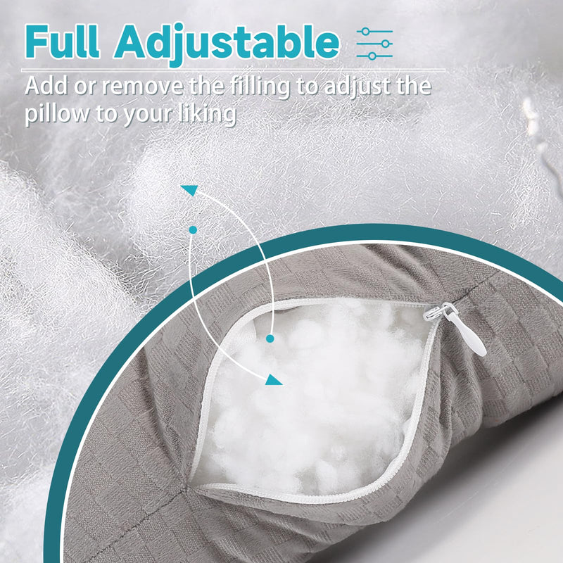 [Australia] - Ear Piercing Pillow with an Ear Hole, Cotton and Polyester Side Sleeping Pillow for CNH and Ear Pain Ear Inflammation Pressure Sores for Side Sleepers, Ear Guard Pillow (Light Grey) Light Grey 