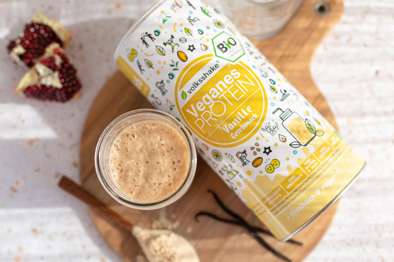 [Australia] - ORGANIC Protein vegan | vanilla | DE-ÖKO-006 | 10 plant-based protein sources | Without sweeteners | Without soy & gluten | Premium quality from Lake Constance | Made in Germany (1000g, vanilla) 