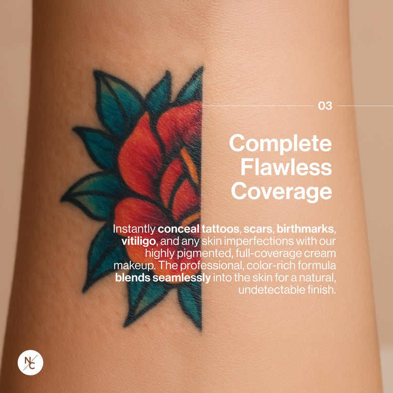 [Australia] - Narrative Cosmetics Tattoo Cover Up Makeup Palette | Quick-Set Waterproof Cream Concealer for Tattoos, Scars & Blemishes | Long-Lasting, Smudge-Proof Formula for All Skin Tones 
