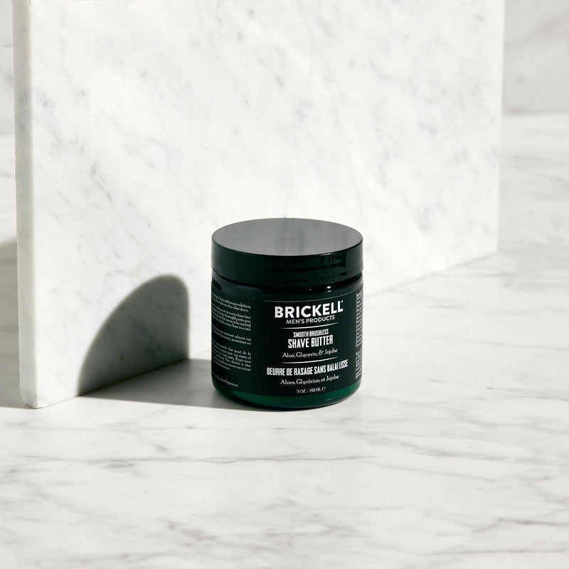 [Australia] - Brickell Men's Smooth Brushless Shave Butter for Men, Natural and Organic Smooth Shaving Butter to Fight Nicks, Cuts and Razor Burn, 5 Ounce, Scented 5 Ounce (Pack of 1) 