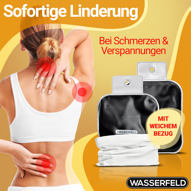 [Australia] - WASSERFELD® Moor pillow for microwave - High-quality heat pillow microwave including cover - Therapeutic moor pillow for neck, shoulder, back and stomach - Moor heat pillow against tension With cover 