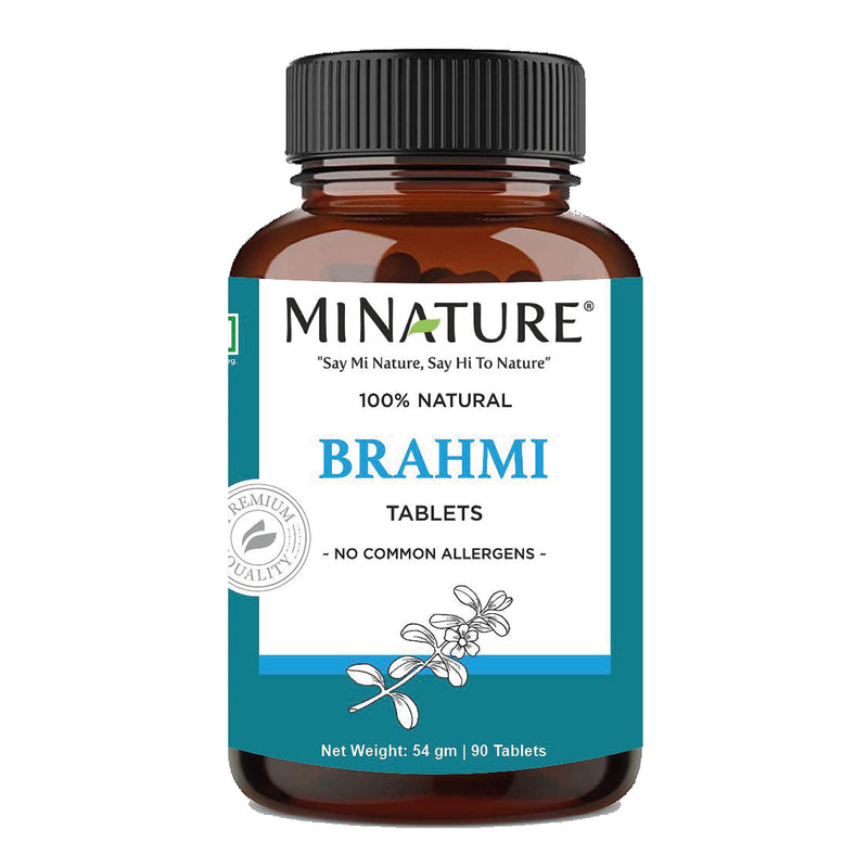 [Australia] - Brahmi Tablets - 90 Tablets, 1000 mg |45 Days Supply | by mi Nature | 100% Natural Brahmi Tablets | Vegan | Bacopa Monnieri | from India 
