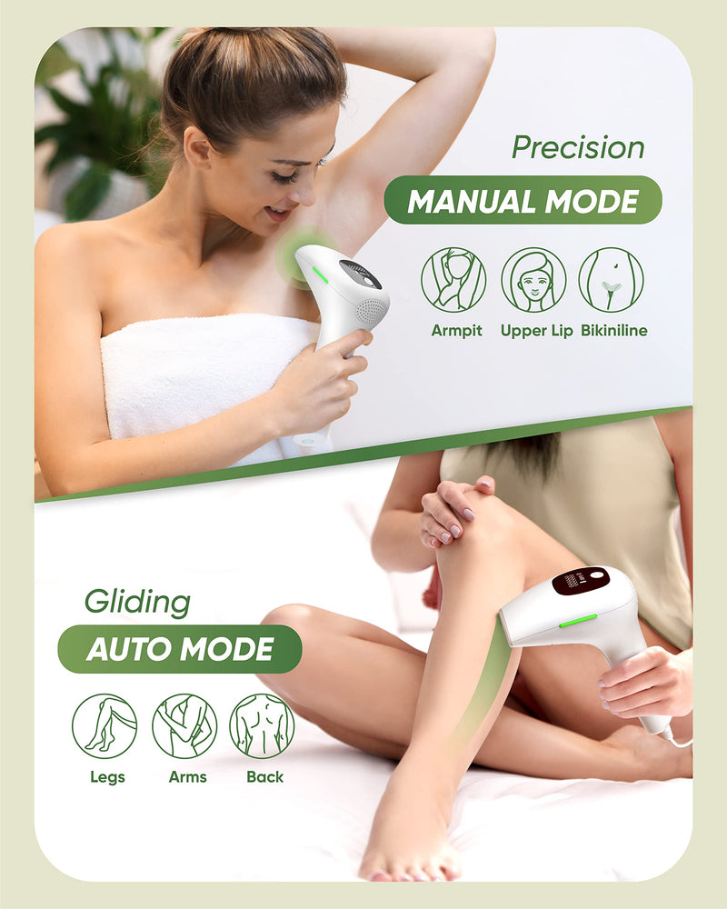 [Australia] - XSOUL At-Home IPL Hair Removal for Women and Men Permanent Hair Removal 999,999 Flashes Painless Hair Remover on Armpits Back Legs Arms Face Bikini Line, Corded White 