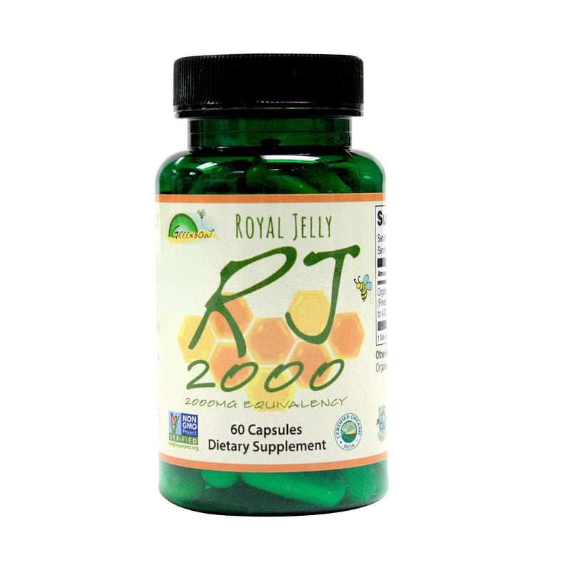 [Australia] - Greenbow Royal Jelly 2000mg Equivalency – Non GMO Made with Organic Royal Jelly - One of The Most Nutrition Packed – (60 Vegan Capsules) 
