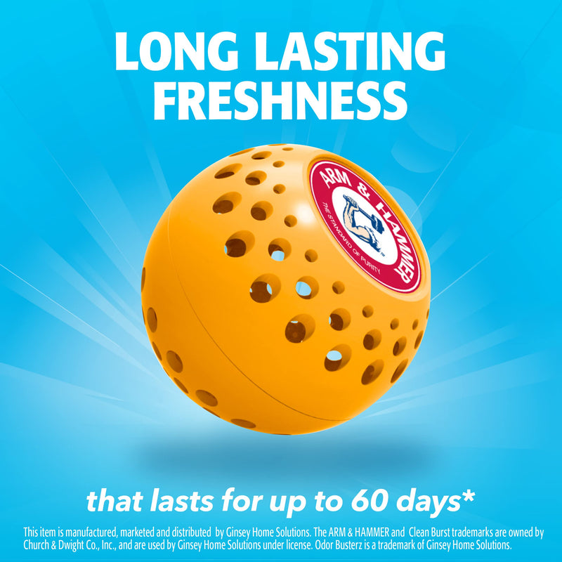 [Australia] - Arm & Hammer Odor Busterz Balls for Long Lasting Freshness - Deodorizer, Carpet Fresh, Odor Remover, Pet Fresh - 6 Count (Pack of 1), Orange 6 Count (Pack of 1) 