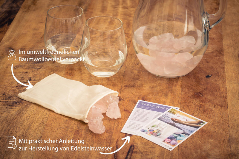 [Australia] - Rose quartz water stones | 100% natural raw stones | 300g Lebensquelle Plus 