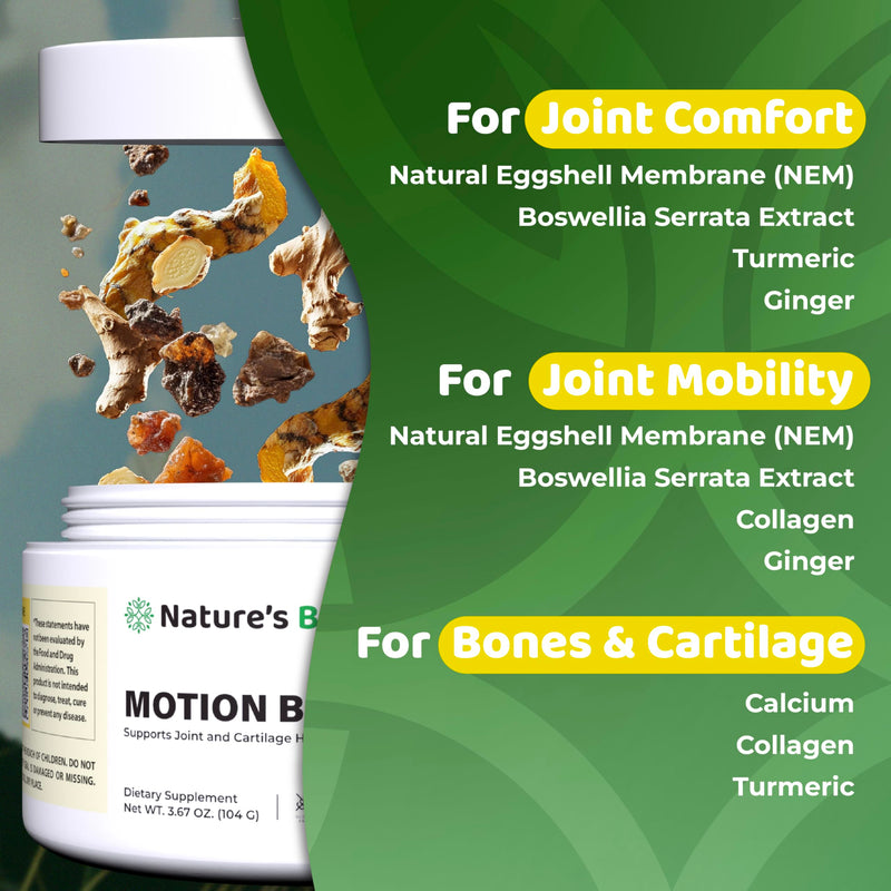 [Australia] - Motion Bliss Joint Supplements for Men & Women - Joint Health Support - with NEM, Calcium, Boswellia Serrata Extract, Collagen & More - 3.67 Oz - 30 Servings - Citrus Zest Flavor 