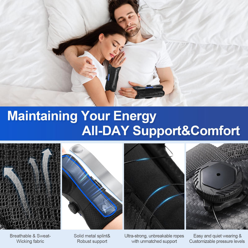 [Australia] - NEENCA Carpal Tunnel Wrist Brace for Night Support,Knob Adjustable Hand Brace for Tendonitis,Arthritis Pain，Sprain,Wrist Splint Support with Sleeves for Women&Men. (Left Hand, Large) Left Hand 
