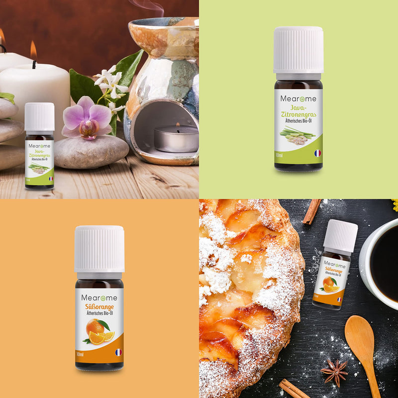 [Australia] - ESSENTIAL OILS SET ORGANIC Certified Fragrance Oil Pure 100% Natural, Aroma Diffuser Ravintsara Lavender Peppermint Oil Lemon Eucalyptus Oil Sweet Orange Oil Aromatherapy Gift Idea Massage Oils Gift Set Refill Set 