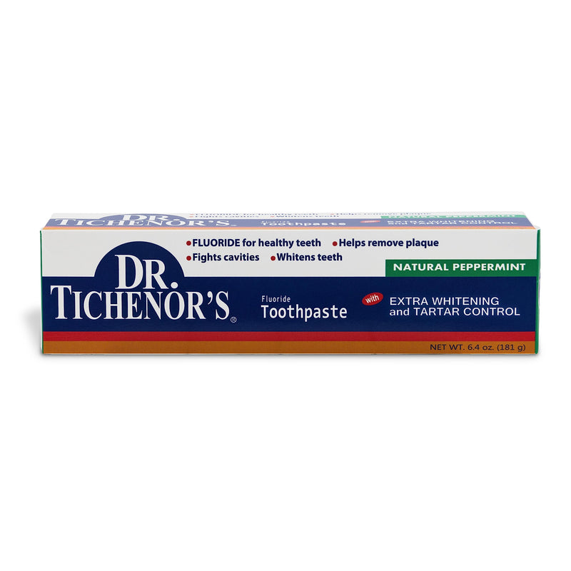 [Australia] - Dr. Tichenor's Extra Whitening and Tartar Control Fluoride Toothpaste - Cavity Fighting, Plaque Removal, and Teeth Whitening, with Natural Peppermint Flavor - 6.4 Ounce (Pack of 2) 